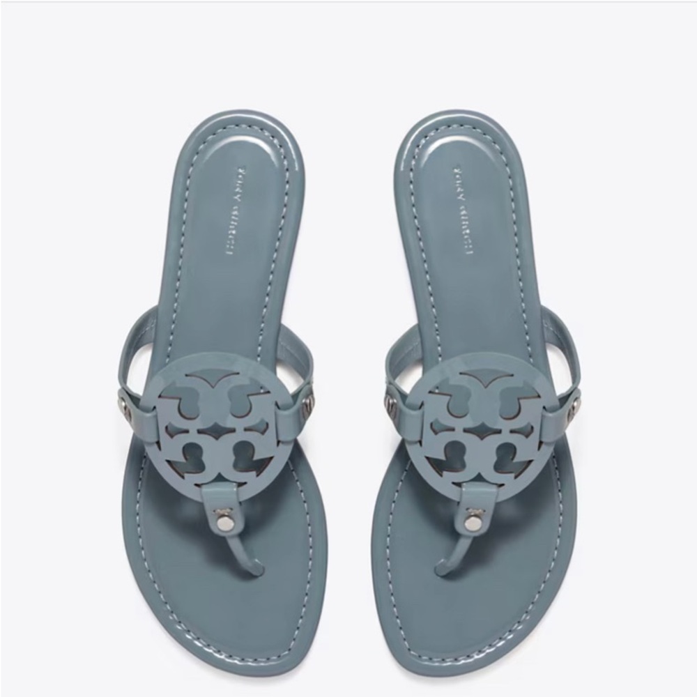 Tory Burch Size 7 Patent Leather Miller Sandals